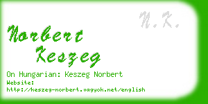 norbert keszeg business card